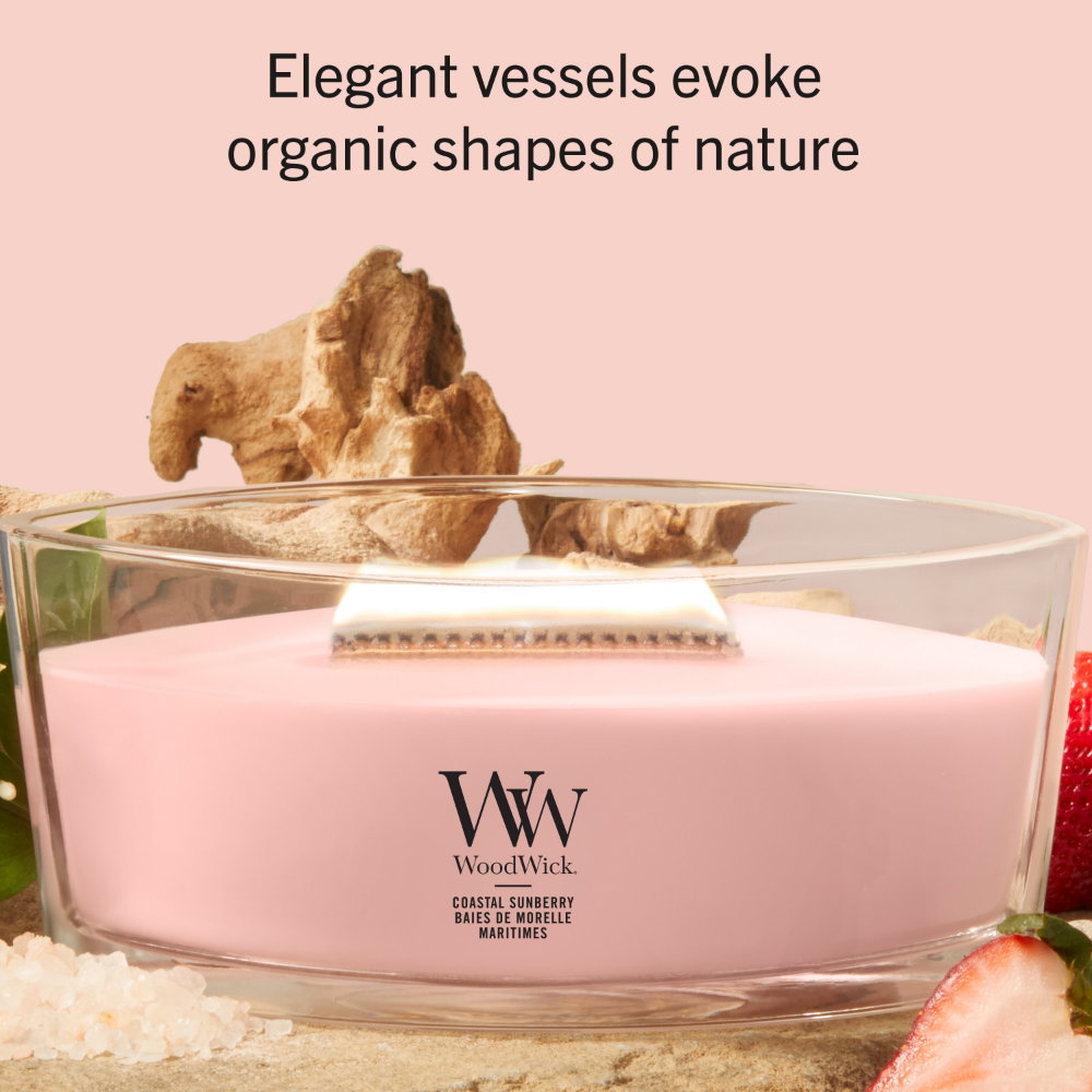 WoodWick Coastal Sunberry Ellipse Jar Candle