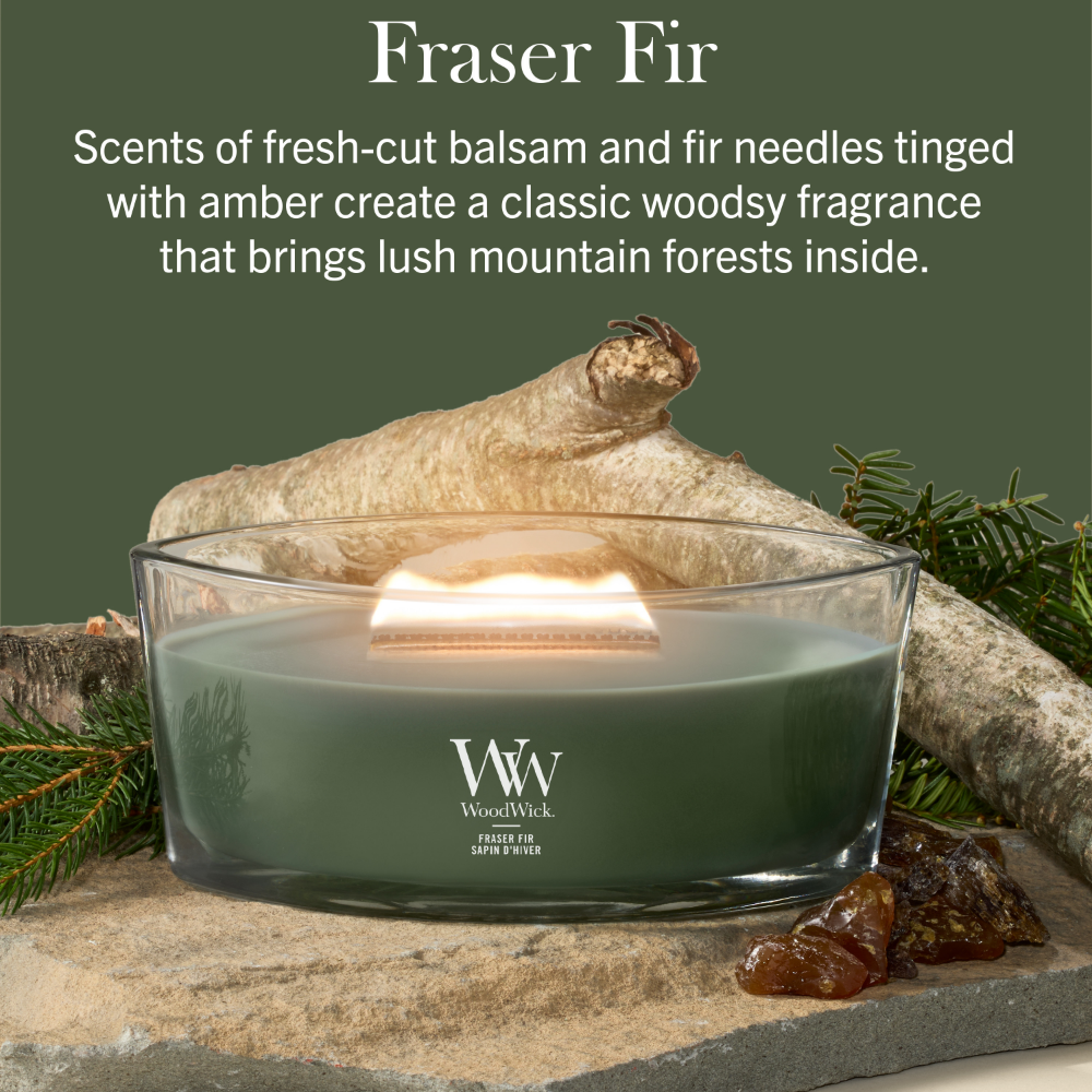 WoodWick Fraser Fir Ellipse Jar Candle