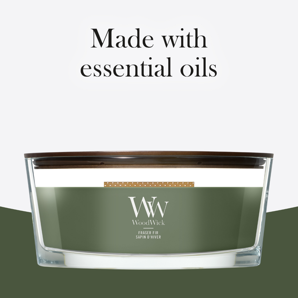 WoodWick Fraser Fir Ellipse Jar Candle