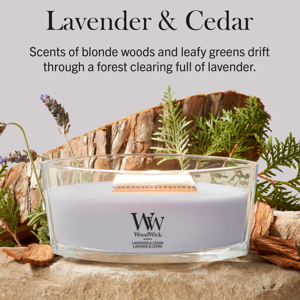 WoodWick Lavender & Cedar Ellipse Jar Candle