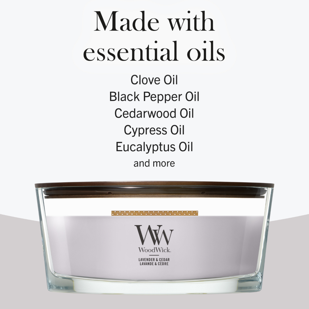 WoodWick Lavender & Cedar Ellipse Jar Candle