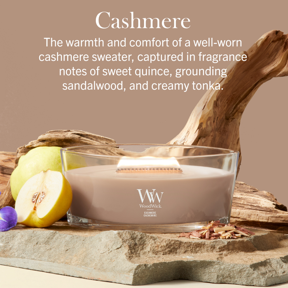 WoodWick Cashmere Ellipse Jar Candle