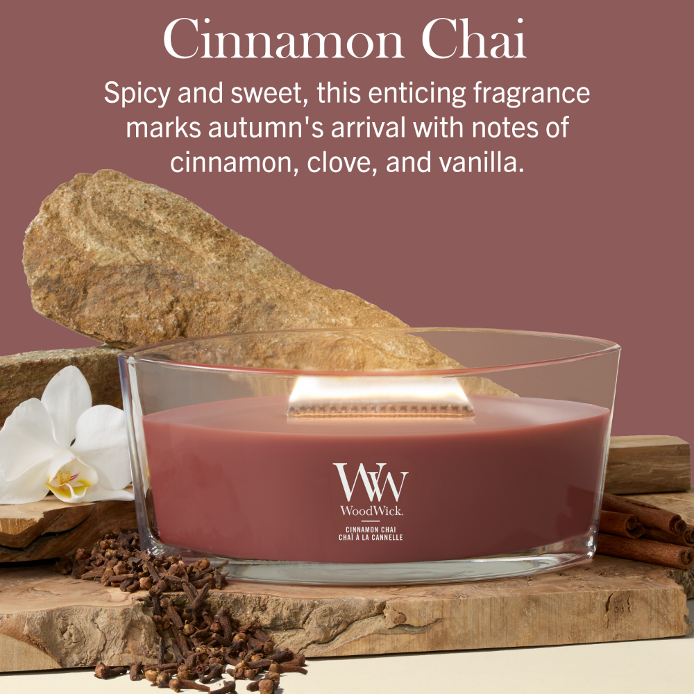 WoodWick Cinnamon Chai Ellipse Jar Candle