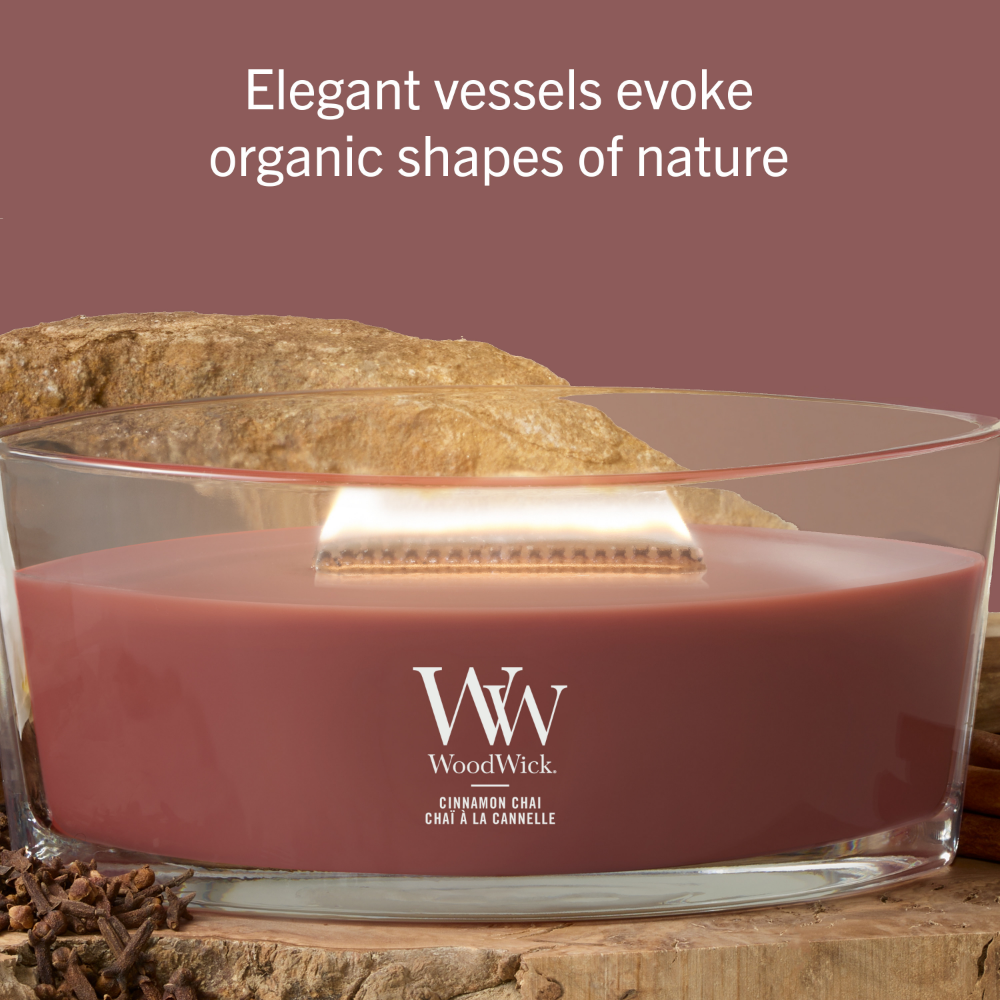 WoodWick Cinnamon Chai Ellipse Jar Candle