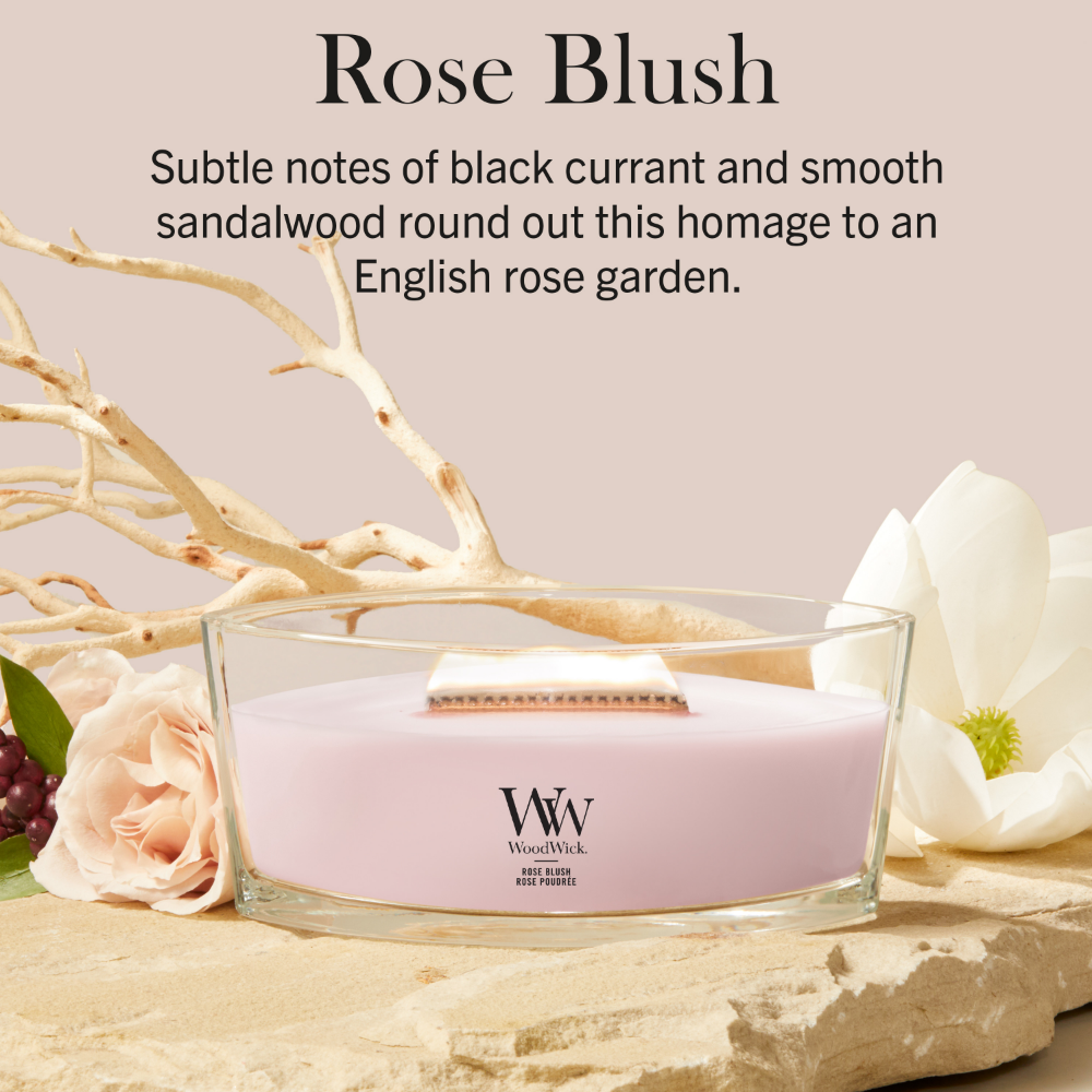 WoodWick Rose Blush Ellipse Jar Candle