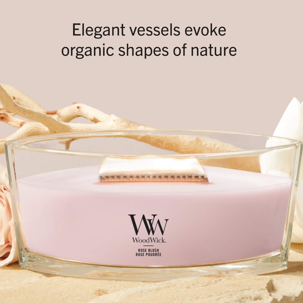 WoodWick Rose Blush Ellipse Jar Candle