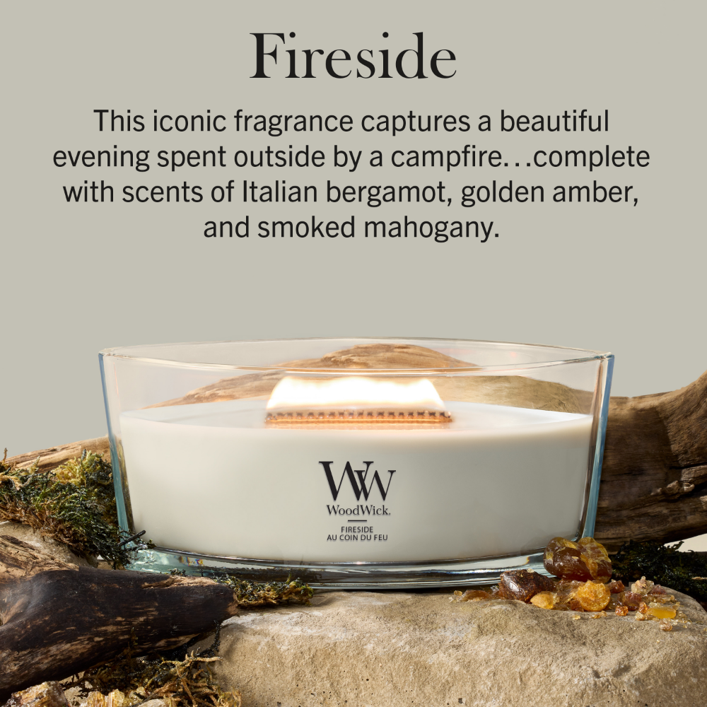 WoodWick Fireside Ellipse Jar Candle