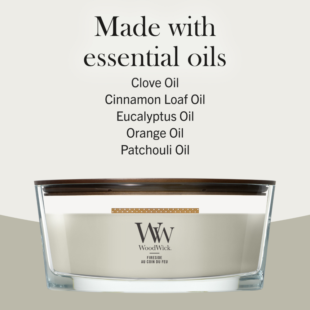 WoodWick Fireside Ellipse Jar Candle