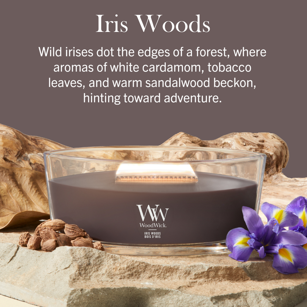 WoodWick Iris Woods Ellipse Jar Candle