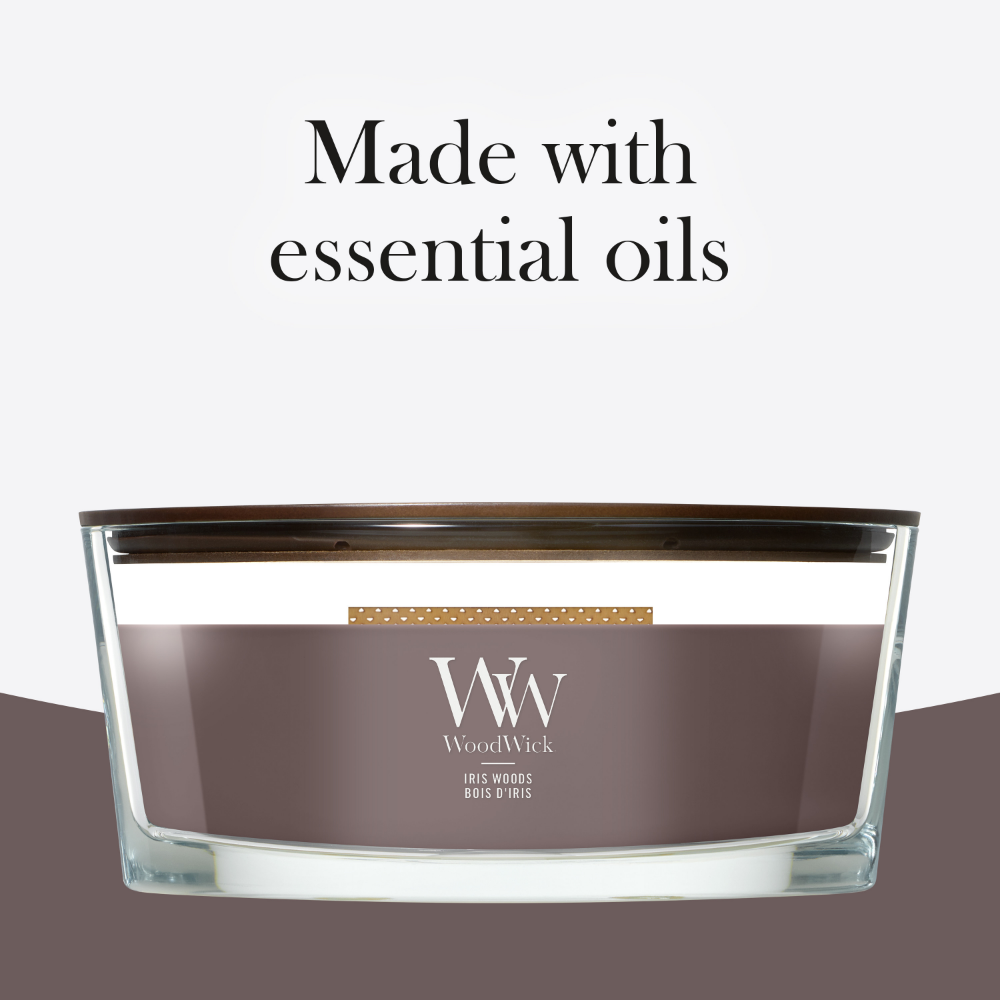 WoodWick Iris Woods Ellipse Jar Candle