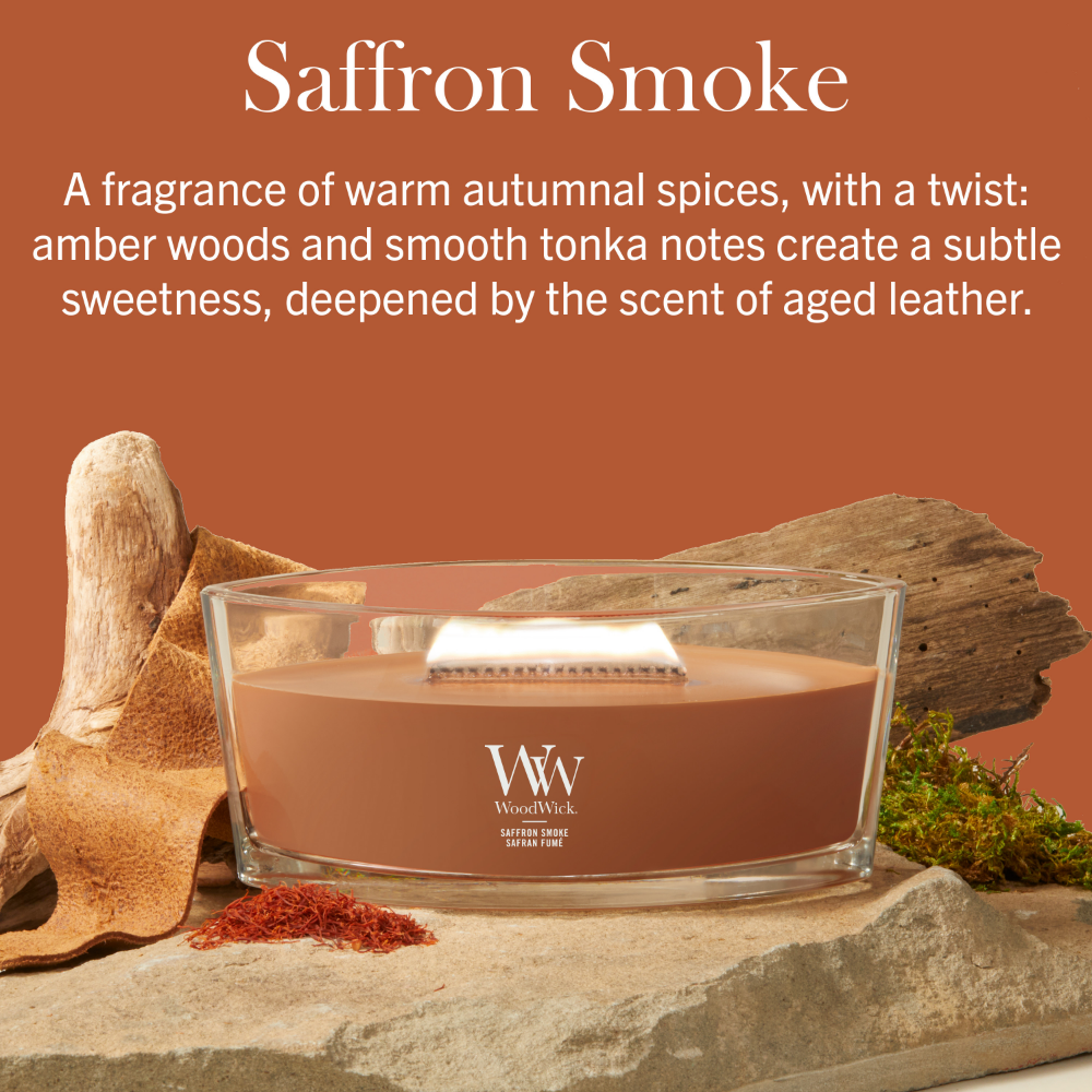 WoodWick Saffron Smoke Ellipse Jar Candle