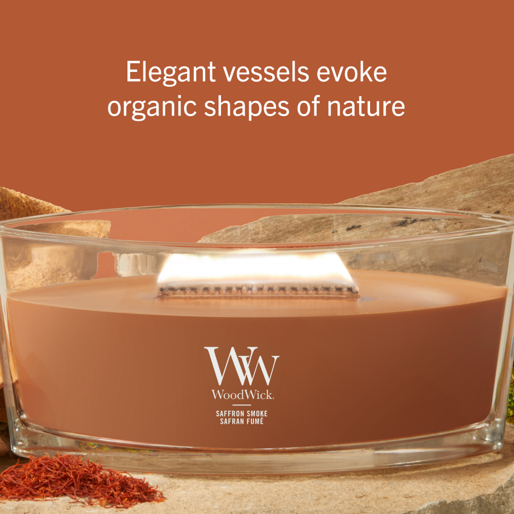 WoodWick Saffron Smoke Ellipse Jar Candle