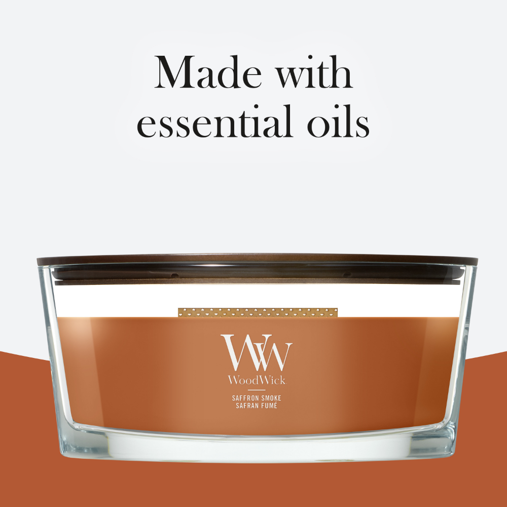WoodWick Saffron Smoke Ellipse Jar Candle