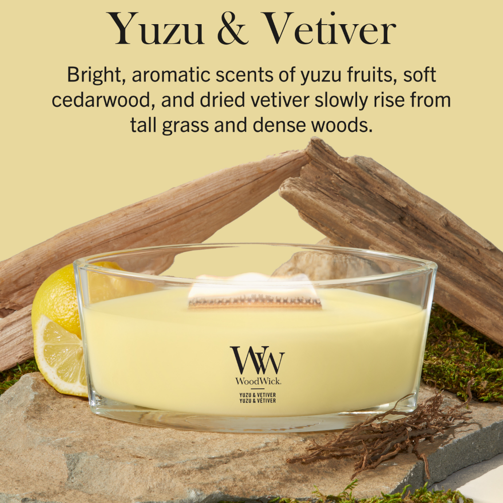 WoodWick Yuzu & Vetiver Ellipse Jar Candle