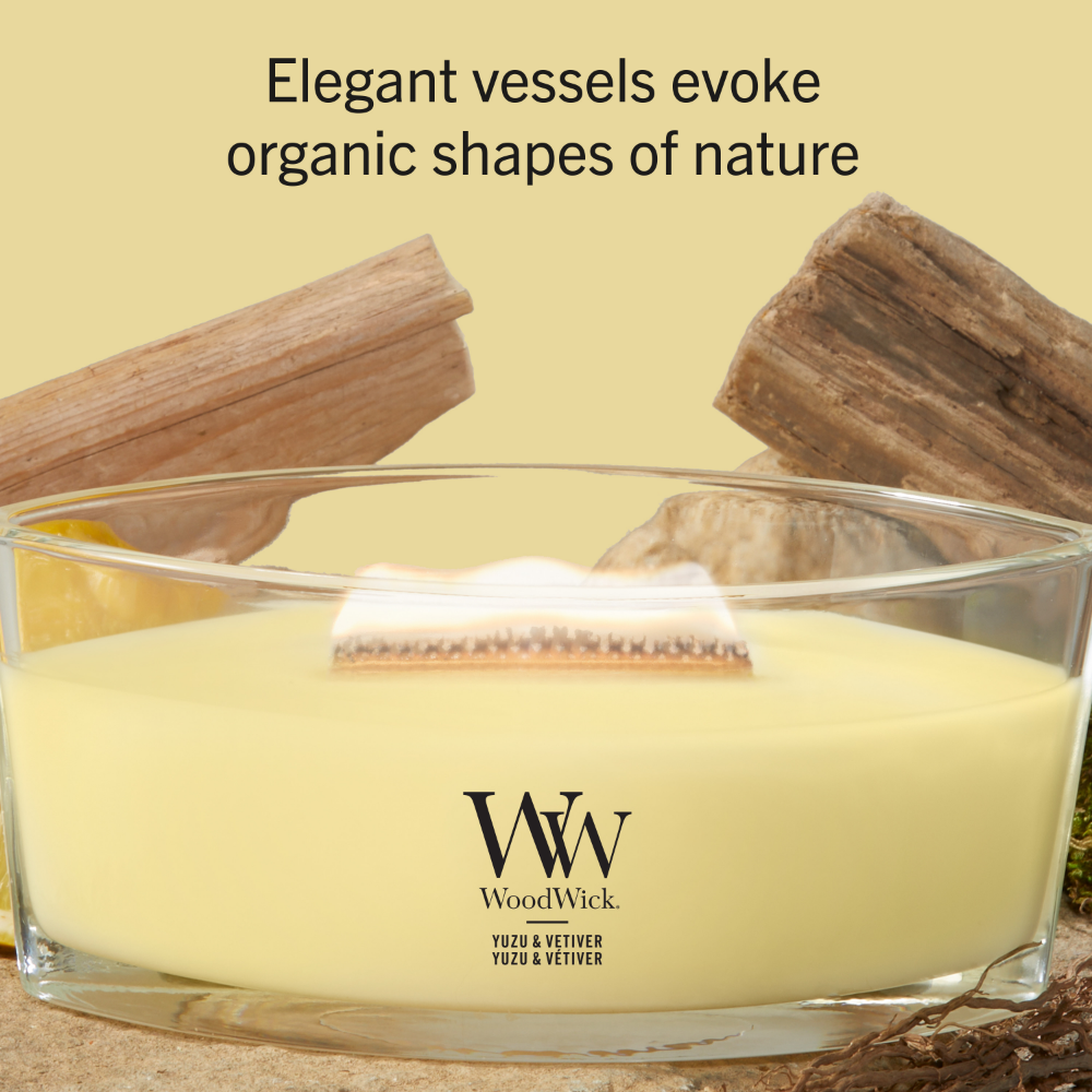 WoodWick Yuzu & Vetiver Ellipse Jar Candle