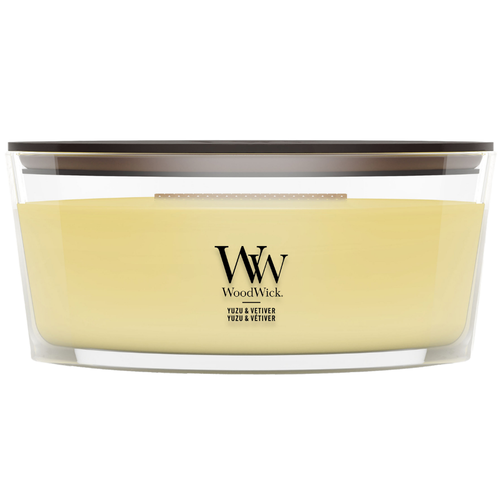 WoodWick Yuzu & Vetiver Ellipse Jar Candle