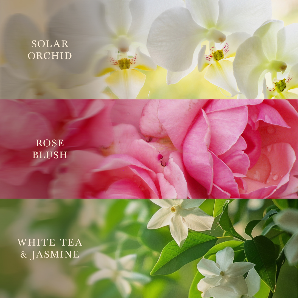 WoodWick Trilogy Floral Blossoms Medium Hourglass Jar Candle