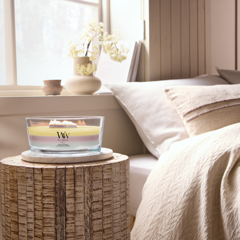 WoodWick Trilogy Floral Blossoms Ellipse Jar Candle