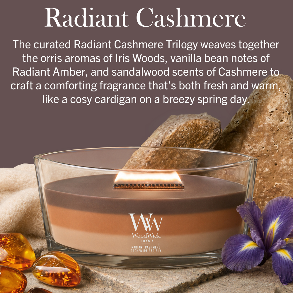 WoodWick Trilogy Radiant Cashmere Ellipse Jar Candle