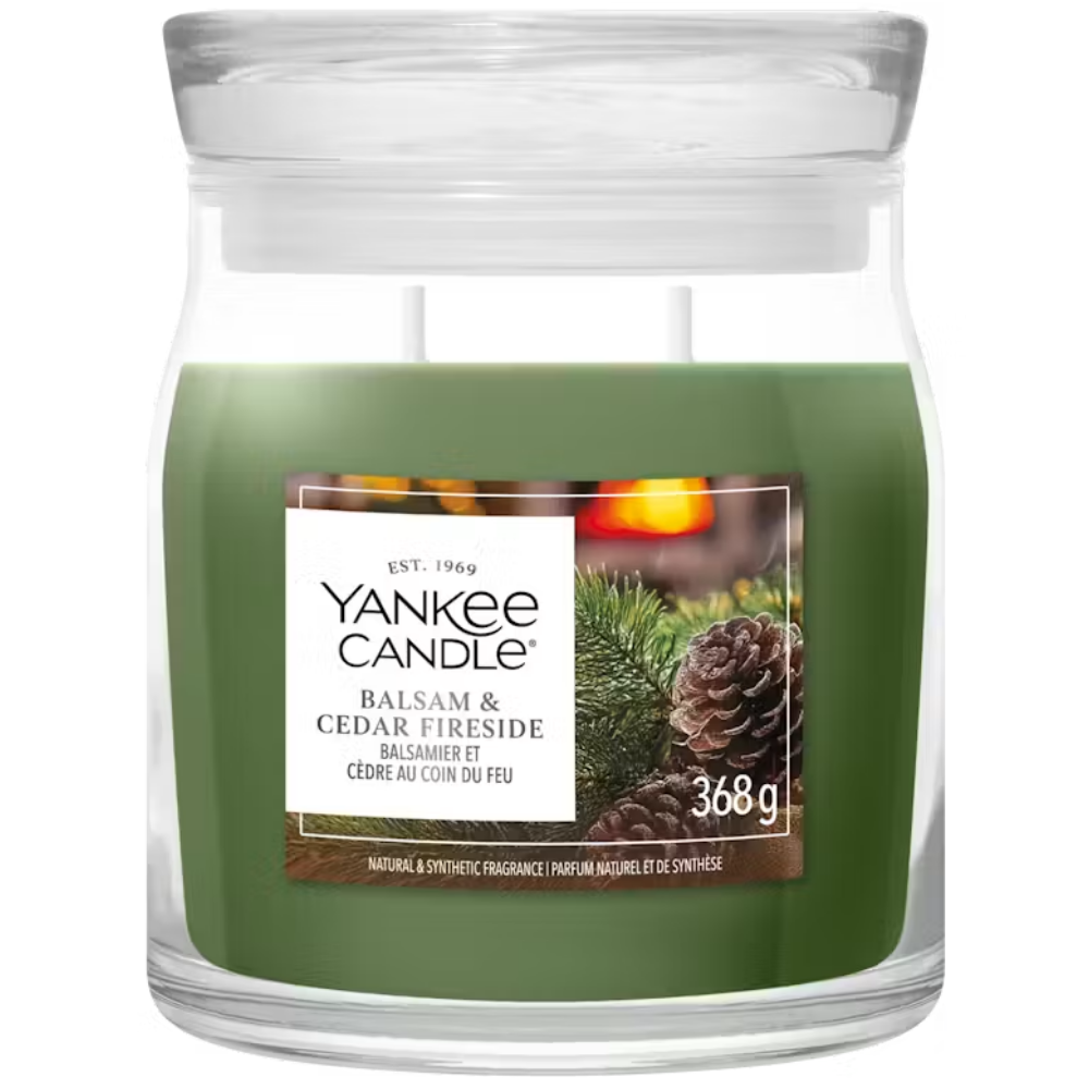 Yankee Candle Balsam & Cedar Fireside Medium Signature Jar Candle