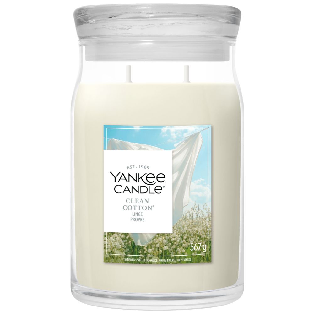 Yankee Candle Clean Cotton Large Signature Jar Candle