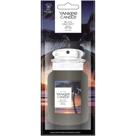 Yankee Candle Black Coconut Paper Car Jar Air Freshener