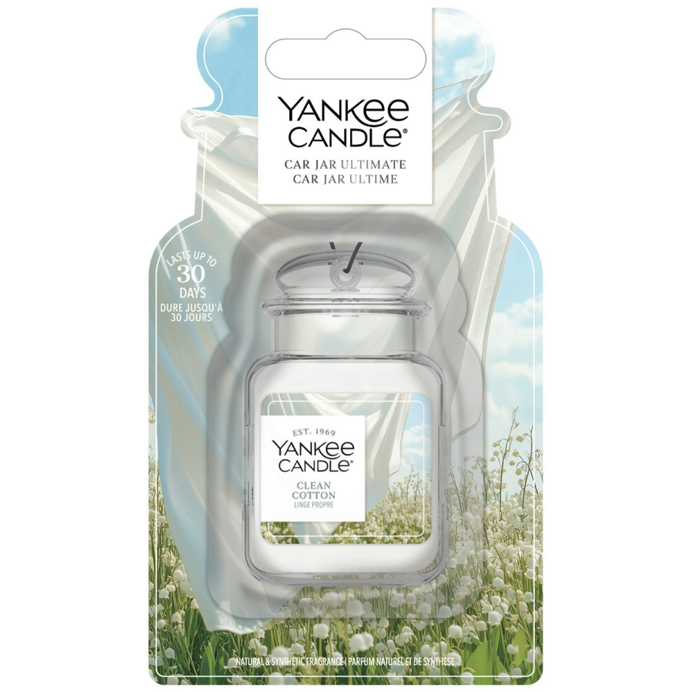 Yankee Candle Clean Cotton Ultimate Car Jar Air Freshener