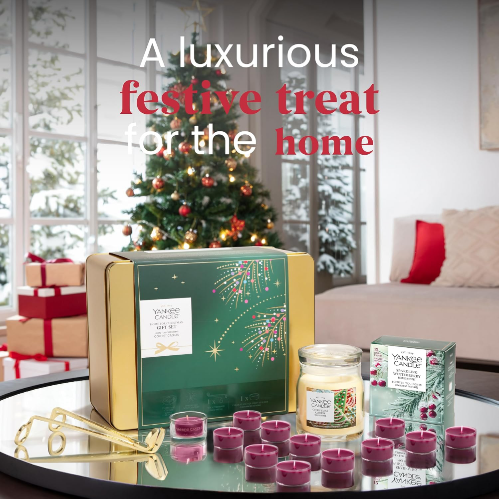 Yankee Candle Home For Christmas Festive Tin Wow Gift Set