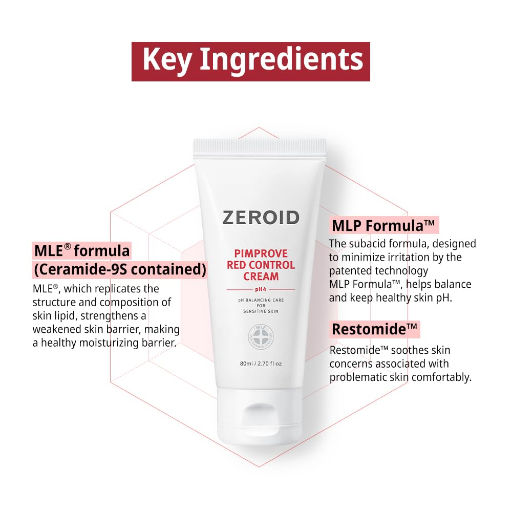 ZEROID Pimprove pH4 Red Control Cream 80ml
